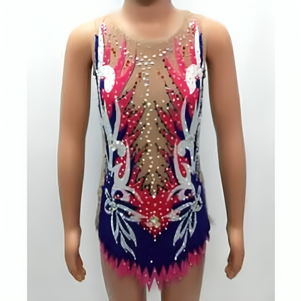 ODA INDUSTRY/RHYTHMIC GYMNASTICS LEOTARD LYCRA & NET WITH DIAMOND #ICE SKATING PERFORMANCE - Image 2