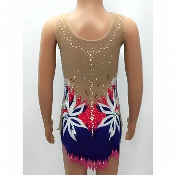 ODA INDUSTRY/RHYTHMIC GYMNASTICS LEOTARD LYCRA & NET WITH DIAMOND #ICE SKATING PERFORMANCE - Image 3